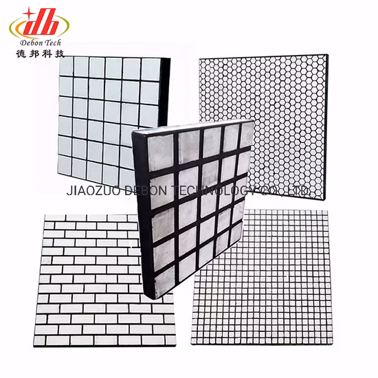 Chute Transfer Point Impact Abrasion Wear Resistant Lining Rubber Ceramic Liner